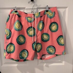 Bonobos Swim Trunks‎ Mens Size XL Pink Kiwi AOP Board Shorts Bathing Suit Beach